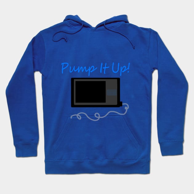 Pump It Up! Blue Hoodie by CatGirl101